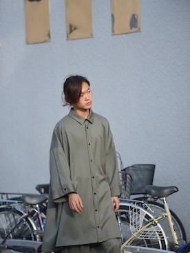 「my beautiful landlet（マイビューティフルランドレット）のアイテム（パンツ）」を使った、OVIE STUDIOさん（メンズ・165cm）の夏コーディネート