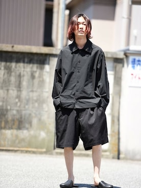 「サボサンダル」｜OVIE STUDIOさん（メンズ・165cm）の夏コーディネート