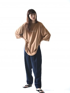 「YANTOR（ヤントル）のアイテム（パンツ）」を使った、OVIE STUDIOさん（レディース・163cm）の夏コーディネート