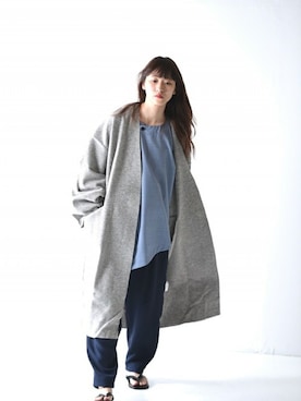 「YANTOR（ヤントル）のアイテム（パンツ）」を使った、OVIE STUDIOさん（レディース・163cm）の夏コーディネート