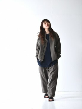 「YANTOR（ヤントル）のアイテム（その他アウター）」を使った、OVIE STUDIOさん（レディース・163cm）の夏コーディネート