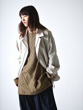 「YANTOR（ヤントル）のアイテム（その他アウター）」を使った、OVIE STUDIOさん（レディース・163cm）の秋コーディネート