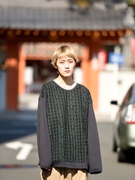 「sneeuw（スニュウ）のアイテム」を使った、OVIE STUDIOさん（レディース・171cm）の秋コーディネート