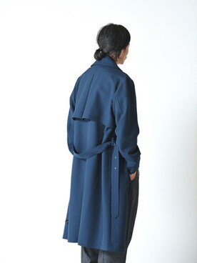 トレンチコートを使った 青 のメンズ人気ファッションコーディネート ユーザー ショップスタッフ Wear