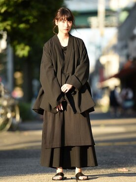 BISHOOL super fine wool kimono drape jacketを使った人気