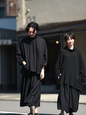 「アイテム（スカート）」を使った、OVIE STUDIOさん（メンズ・178cm）の秋コーディネート