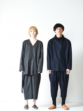 「my beautiful landlet（マイビューティフルランドレット）のアイテム（トップス）」を使った、OVIE STUDIOさん（メンズ・177cm）の秋コーディネート