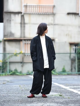 「ESSAY（エッセイ）のアイテム（ジャケット/アウター）」を使った、OVIE STUDIOさん（メンズ・165cm）の冬コーディネート