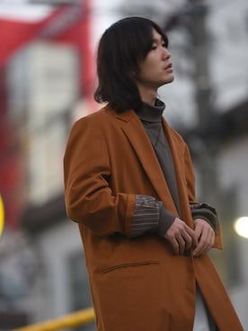 「Edwina Horl（エドウィナホール）のアイテム（テーラードジャケット）」を使った、OVIE STUDIOさん（メンズ・165cm）の冬コーディネート