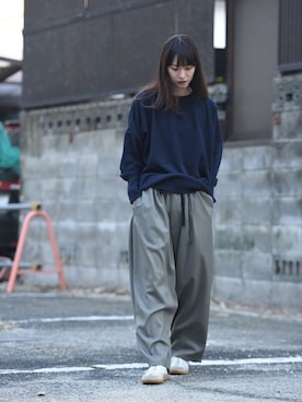 「YANTOR（ヤントル）のアイテム（トップス）」を使った、OVIE STUDIOさん（レディース・163cm）の冬コーディネート