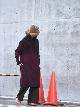 「YANTOR（ヤントル）のアイテム（トップス）」を使った、OVIE STUDIOさん（レディース・163cm）の冬コーディネート