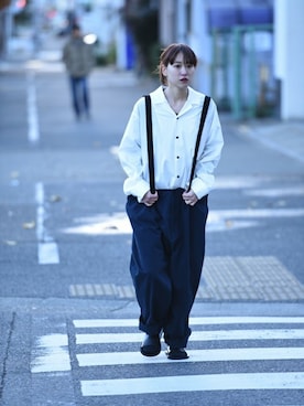 「my beautiful landlet（マイビューティフルランドレット）のアイテム（チノパンツ）」を使った、OVIE STUDIOさん（レディース・163cm）の冬コーディネート