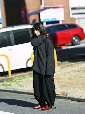 「アイテム（その他シューズ、レッド系）」を使った、OVIE STUDIOさん（レディース・154cm）の冬コーディネート