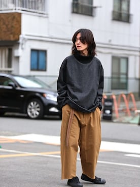 「my beautiful landlet（マイビューティフルランドレット）のアイテム（トップス）」を使った、OVIE STUDIOさん（メンズ・165cm）の冬コーディネート