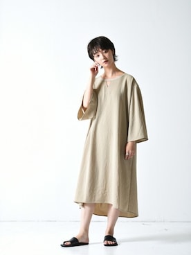 「my beautiful landlet（マイビューティフルランドレット）のアイテム（ワンピース/ドレス）」を使った、OVIE STUDIOさん（レディース・154cm）の冬コーディネート