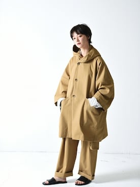 「VOAAOV（ヴォアーブ）のアイテム（その他アウター）」を使った、OVIE STUDIOさん（レディース・154cm）の冬コーディネート