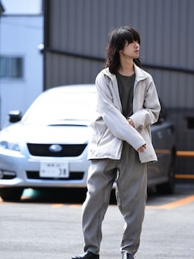 「YANTOR（ヤントル）のアイテム（その他アウター）」を使った、OVIE STUDIOさん（メンズ・165cm）の春コーディネート