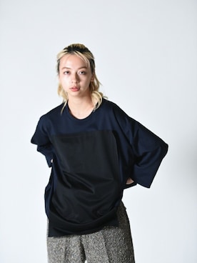 「my beautiful landlet（マイビューティフルランドレット）のアイテム（トップス）」を使った、OVIE STUDIOさん（レディース・172cm）の夏コーディネート