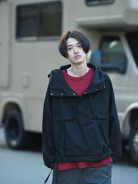 「VOAAOV（ヴォアーブ）のアイテム（ジャケット/アウター）」を使った、OVIE STUDIOさん（メンズ・172cm）の夏コーディネート