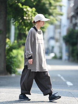 「ESSAY（エッセイ）のアイテム（帽子）」を使った、OVIE STUDIOさん（レディース・163cm）の夏コーディネート