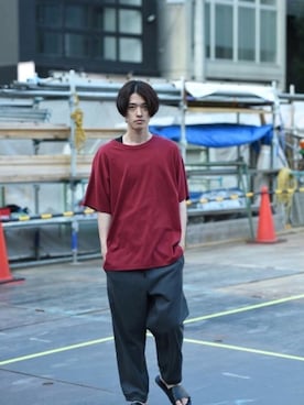 「YANTOR（ヤントル）のアイテム（トップス）」を使った、OVIE STUDIOさん（メンズ・172cm）の夏コーディネート