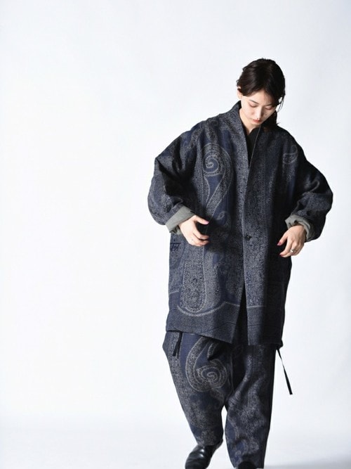 【タグ付き未使用】YANTOR ヤントル ウール　総柄　ジャケット　サイズ2 YANTOR（ヤントル）の「YANTOR Paisley Jacquard Wool Fall