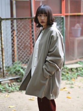 「YANTOR（ヤントル）のアイテム（その他アウター）」を使った、OVIE STUDIOさん（レディース・156cm）の冬コーディネート