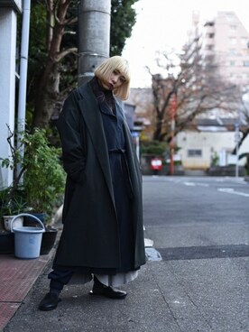 「YANTOR（ヤントル）のアイテム（その他アウター）」を使った、OVIE STUDIOさん（レディース・156cm）の冬コーディネート