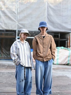 「my beautiful landlet（マイビューティフルランドレット）のアイテム（パンツ）」を使った、OVIE STUDIOさん（レディース・156cm）の冬コーディネート