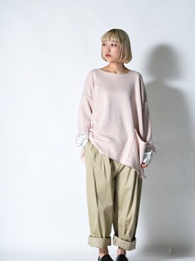 「my beautiful landlet（マイビューティフルランドレット）のアイテム（スウェット）」を使った、OVIE STUDIOさん（レディース・156cm）の冬コーディネート