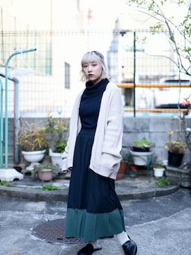 「sneeuw（スニュウ）のアイテム」を使った、OVIE STUDIOさん（レディース・156cm）の冬コーディネート