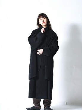 「BISHOOL（ビシュール）のアイテム（ジャケット/アウター）」を使った、OVIE STUDIOさん（レディース・163cm）の冬コーディネート