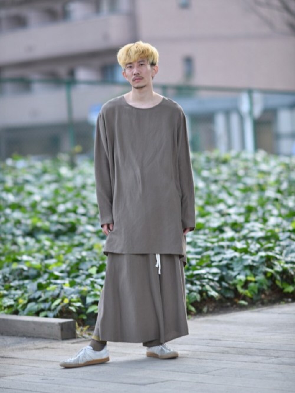BISHOOL（ビシュール）の「BISHOOL Linen Rayon 袴 pants khaki（T 