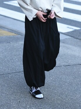 BISHOOL Wool Gabardine Cut Off Goto-Gi Pantsを使った人気