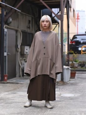 「BISHOOL（ビシュール）のアイテム（ジャケット/アウター）」を使った、OVIE STUDIOさん（レディース・156cm）の春コーディネート