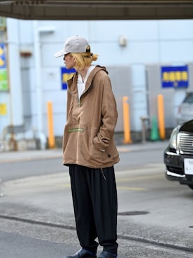 「アノラック」｜「アイテム（その他アウター）」を使った、OVIE STUDIOさん（メンズ・180cm）の春コーディネート