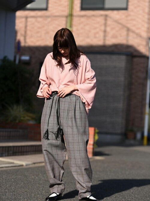 Edwina Hoerl エドウィナホール チェックパンツ ワイドパンツ