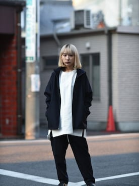 「YANTOR（ヤントル）のアイテム（その他アウター）」を使った、OVIE STUDIOさん（レディース・163cm）の夏コーディネート