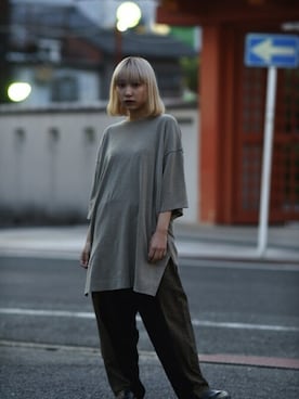 「YANTOR（ヤントル）のアイテム（トップス）」を使った、OVIE STUDIOさん（レディース・156cm）の夏コーディネート