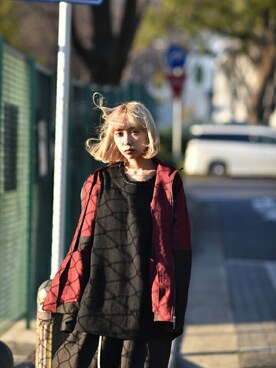 「YANTOR（ヤントル）のアイテム（ジャケット/アウター）」を使った、OVIE STUDIOさん（レディース・156cm）の夏コーディネート