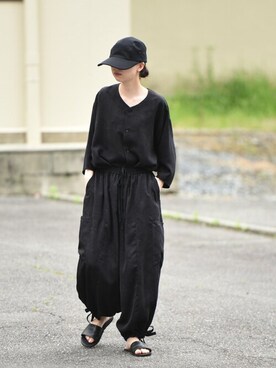 「ESSAY（エッセイ）のアイテム（帽子）」を使った、OVIE STUDIOさん（レディース・163cm）の夏コーディネート