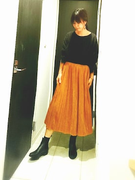 「大きめピアス」｜ki-sunnyさん（レディース・163cm）の秋コーディネート