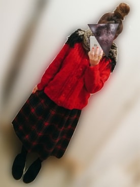 「Yves Saint Laurent（イヴサンローラン）のアイテム（スカート）」を使った、とりさん（レディース・147cm）の冬コーディネート