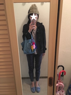 「NANO universe（ナノユニバース）のアイテム（ダッフルコート）」を使った、みーさん（レディース・157cm）の秋コーディネート