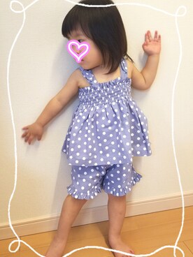 「アイテム（アンサンブル）」を使った、きんきらさん（キッズ・80cm）の夏コーディネート