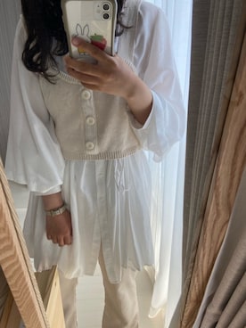 「カフェ」｜「アイテム（その他）」を使った、ゆいちごさん（レディース・152cm）の夏コーディネート