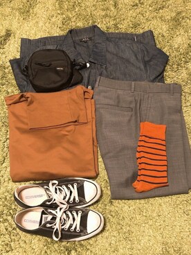 「A.P.C.（アーペーセー）のアイテム（カバーオール）」を使った、ぷーさん（メンズ・168cm）の秋コーディネート