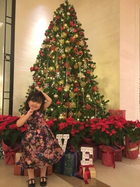 「アイテム（ドレス）」を使った、yunaさん（キッズ・90cm）の冬コーディネート