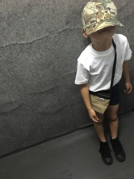 「POLO RALPH LAUREN（ポロ ラルフ ローレン）のアイテム（トップス、ホワイト系）」を使った、YUKI★さん（キッズ）の夏コーディネート
