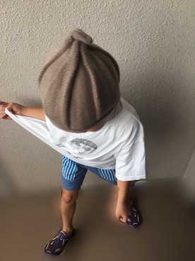 「zuppa di zucca（ズッパ デ ズッカ）のアイテム（デニムパンツ、ブルー系）」を使った、YUKI★さん（キッズ）の秋コーディネート